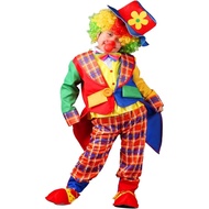 Kostum Badut Pakaian Badut Lucu Kanak-Kanak Kostum Badut Sirkus Berwarna-warni Kostum Karnival Fesye