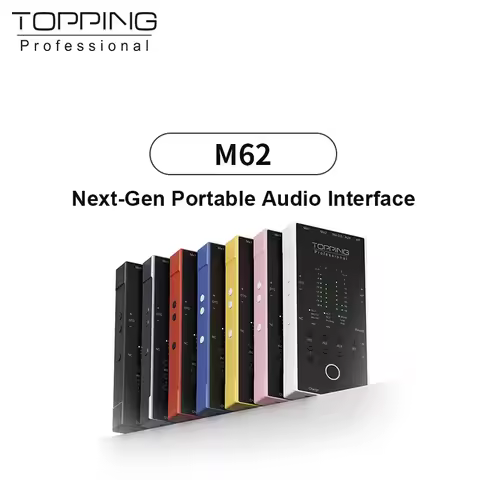 TOPPING M62 Portable Audio Interface Dual Smartphone Connection AI Noise Reduction & Noise Gate & EQ