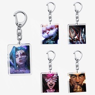 Arcane: League of Legends Jinx vi Caitlyn HeimerdDiceer silco Ekko Jayce Anime Acrylic Keychain Pend