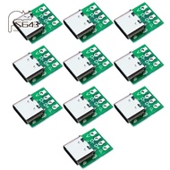 DD10 PCS TYPE-C USB3.1 16 Pin Female to 2.54mm Type C Connector 16P Adapter Test PCB Board Plate Socket for Data Transfer