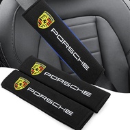 2pcs Cotton Car Seat Belt Shoulder Cover Pads Guard Protector For Porsche 911 944 Cayenne Macan Pana