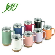 TYESO Thermal Coffee Cup 530ML Wood Plastic Bottom TYESO Stainless Steel Body Coffee Mug Chic Stylis
