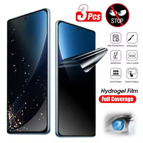 3Pcs Privacy Hydrogel Film For Realme GT 2 Pro 8 7 9 Pro 8i 9i For Realme GT Neo 2 3 2T Q3S Q3 C21Y 