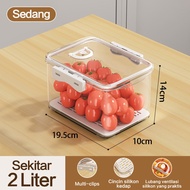 Inaso Tempat Penyimpanan Sayur/Buah/Bumbu Dapur Kontainer Makanan Kulkas Food Container Plastik HLB4