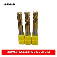 ENDMILL HSS CO 12 x 12 x 26 x 83 4F