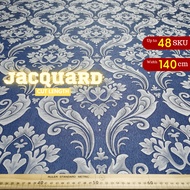 [Cut Length] JACQUARD Semi Blackout Dim-Out Sunblock Curtain Fabric / Kain Langsir (55inches 140cm) - P401 to P410