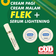 Paket Skincare Qeela – Cream Pagi & Malam + Serum Lightening | COD & Gratis Ongkir | Rangkaian Peraw