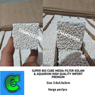 Super bio cube bio porous rumah bakteri import high quality media filter kolam koi & aquarium premiu