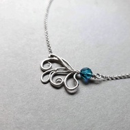 浪花/銀項鍊/施華洛世奇水晶