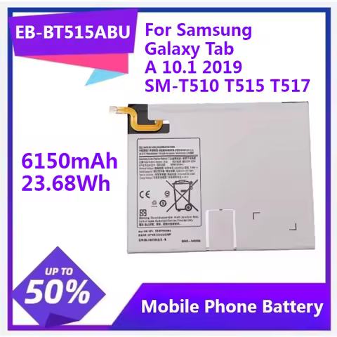 Replacement Battery EB-BT515ABU for Samsung Galaxy Tab A 10.1 2019 SM-T510 T510 T515 T517 6150mAh 23