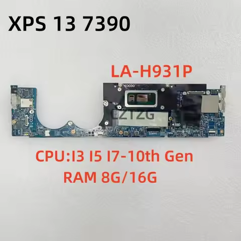 LA-H931P For Dell XPS 13 7390 Laptop Motherboard CPU I3 I5 I7-10th Gen UMA 8G/16G CN-068V0G 100% Tes
