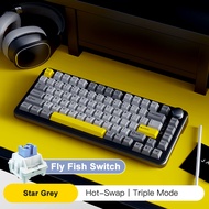 NEW AJAZZ AK820 MAX Tri-Mode Hot Swap 4000Mah RGB Bluetooth Wireless Gaming Mechanical Keyboard With