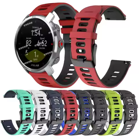 20 22mm Silicone Strap For Polar Vantage V3 M2/M Grit X Pro Titan Sport Wristband For Polar Ignite 3