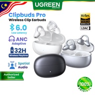 UGREEN ClipBuds Pro Earbuds BT6.0 ANC Hi-Res Wireless 32H Battery LDAC Spatial Audio IPX5 TWS Open-E
