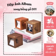 DIY wooden rotating photo Album, moving hand flip frame, October 20th anniversary gift – NhunglenArt