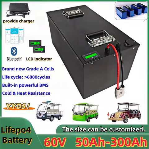 HC_20S Lifepo4 Battery 60V 50Ah 70Ah 90Ah 100Ah 150Ah 180Ah 200Ah 300Ah HC Lithium Batteria for 3KW 