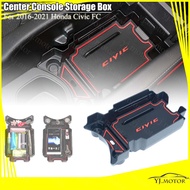 2016-2021 Honda Civic FC Center Console Armrest Storage Box Organizer Tray Pen Coin Key Phone Holder