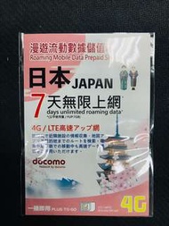 和記 3 Docomo 7日 4G LTE 每日 1GB FUP 日本無限上網卡