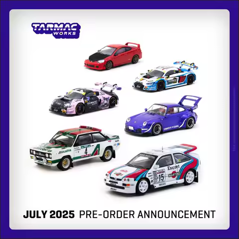 (Pre-Order) Tarmac Works 1:64 Escort RS / FIAT 131 RWB993 / R8 LMS / Integra TYPE R Diecast Collecto