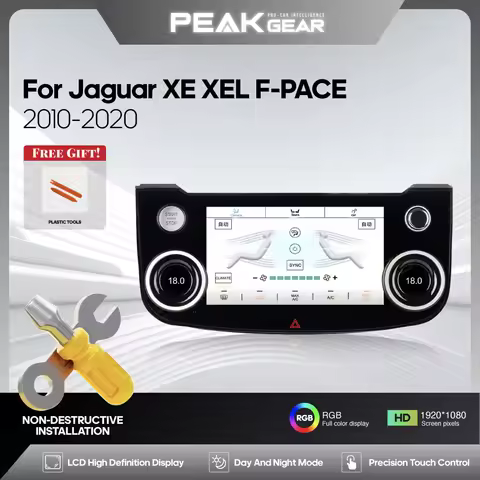 7" Air Condition Panel 3D Touch Screen Jaguar XE XEL XF XFL F-Pace 2010-2020 AC Climate Control Orig