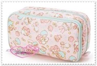 小花花日本精品♥Hello Kitty 雙子星 防潑水化妝包 雙層筆袋 鉛筆盒42210405