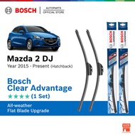 Bosch Clear Advantage U Hook Wiper Set for Mazda 2 Hatchback (DJ) (BCA22"/BCA17")