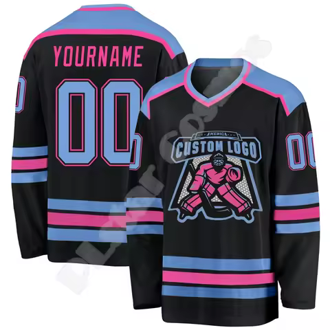 NewFashion Hockey Jersey Custom Name Team Logo Number Colorful Pullover Long Sleeves 3DPrint Harajuk