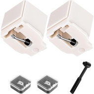 2 Pek Pengganti Jarum Pemain Rekod ATN3600L dengan Berus, Stylus Berlian untuk AT-LP60X/AT3600L/AT-L