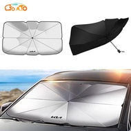 GTIOATO Car Shade Umbrella Foldable Car Sunshade Umbrella Auto Parasol Portable Car Accessories For KIA Cerato Sportage Forte K3 Koup Stonic Carens Niro Sorento Pride Seltos Carnival Stinger Picanto Soluto Rio Grand Carnival