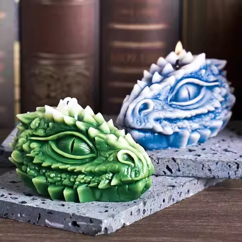 2026 Latest Models Dragon Eye Scented Candle Silicone Molds DIY Handmade 3D Dragon-Shaped Lombok Pla