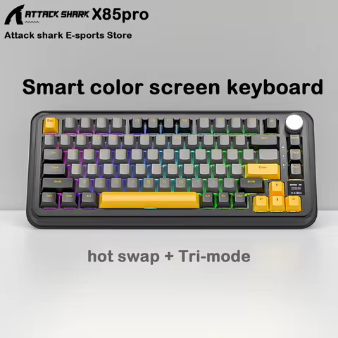 ATTACK SHARK X85/X85Pro Wireless Mechanical Gaming Keyboard Hot Swappable Macro RGB Bluetooth Tri-Mo
