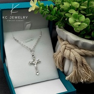 KC Jewelry S925 Sterling Silver Blossom Crucifix Cross Pendant/Loket Salib Blossom 925 Perak Tulen