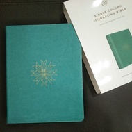 ESV Single Column Journaling Bible, Teal Resplendent Cross Design