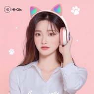 Cosplay cat headphones Gaming Headset With Microphones Cute LED Cat Ear bt Earphone Wireless Headpho