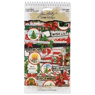 Tim Holtz Idea-Ology Spiral Bound Sticker Book 4.5"X8.5" - Christmas