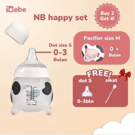 {buy2get4} Black S pacifier free MooMoo ibebe baby bundle silicon milk bottle + Newborn pacifier set