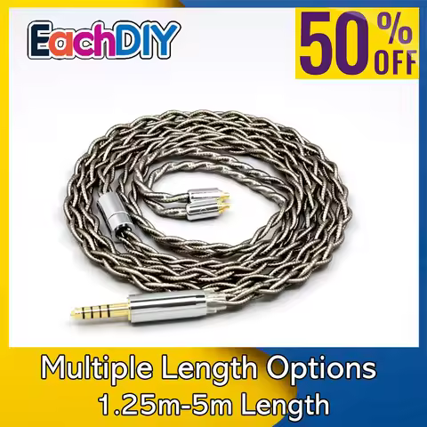 99% Pure Silver Palladium + Graphene Gold Earphone Shielding Cable For AKG N5005 N30 N40 MMCX LN0082