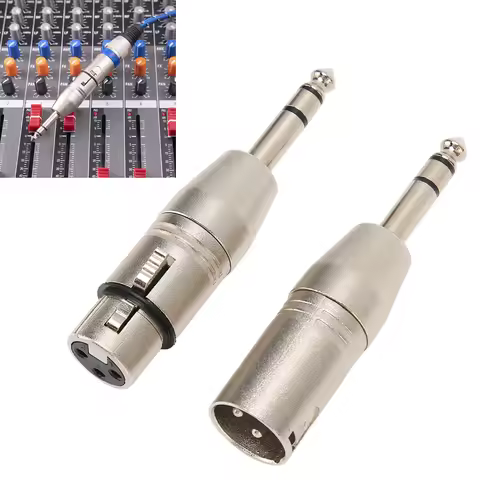 1/4 TRS To XLR 3Pin Female Portable 1/4 Inch TRS To XLR Adapter Noise Cancellation Aluminum Alloy fo