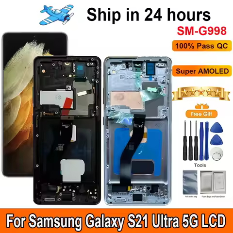 6.78‘‘AMOLED For Samsung Galaxy S21 Ultra 5G LCD Display Touch Screen With Frame Display Replacement