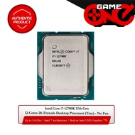 Intel Core i7-12700K 12th Gen 12-Cores 20-Threads Desktop Processor (Tray) - No Fan