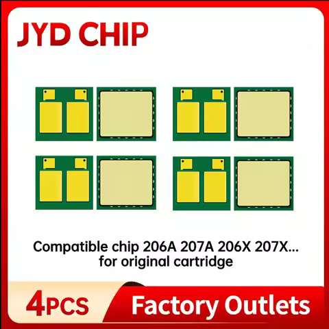4 Pcs 207A 206A 207X 206X toner Cartridge Chip compatible for HP M283fdw M255dw M283cdw M283 W2210A 