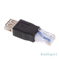 KING 1-Pack USB - RJ45 USB2 0 A Female to RJ45 Ethernet Male AF-8P8C Connector