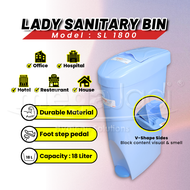 Lady Sanitary Bin Feminine Bin Washroom Waste Bin 18L