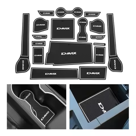 for ISUZU D-MAX 2021 - 2024 DMAX Anti-Slip Gate Slot Cup Mat Non-Slip Door Groove Pad Car Interior A