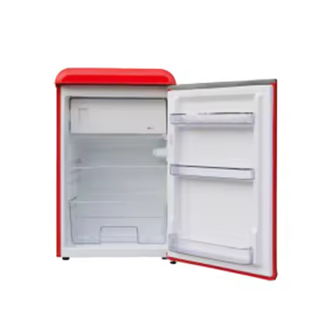 Retro Style 90L Single Door Compact Combi Fridge Refrigerator With Freezer Box