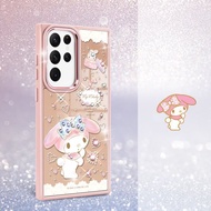 三麗鷗 Samsung S24/23系列軍規防摔合金框鏡面手機殼-愛星美樂蒂