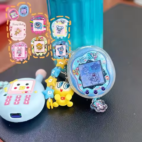 In Stock For Tamagotchi Uni Protective Film Set Mezzo Piano Cartoon Panel Paper Self-Adhesive Screen