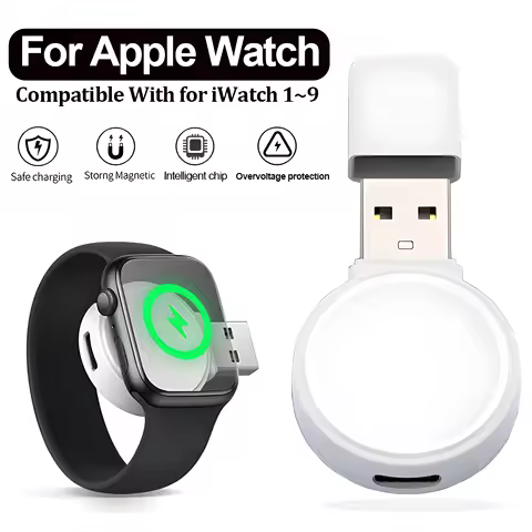 Portable Wireless Magnetic Watch USB A Charger for Apple Watch 9 8 7 SE Ultra Type C Fast Charging D
