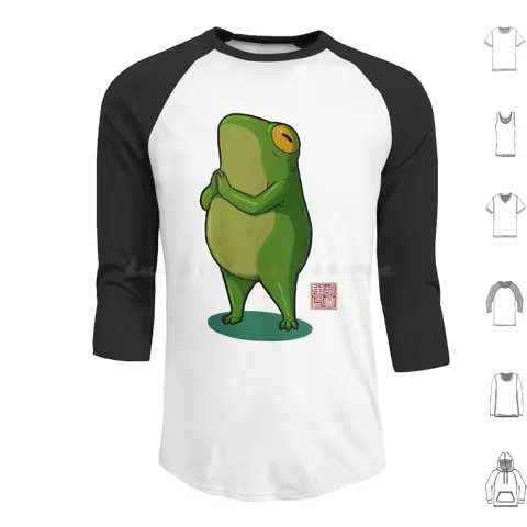 Yoga Frog Prayer Pose Sun Salutation Hoodie Cotton Long Sleeve Frog Frogs Cute Yoga Sun Salutation A