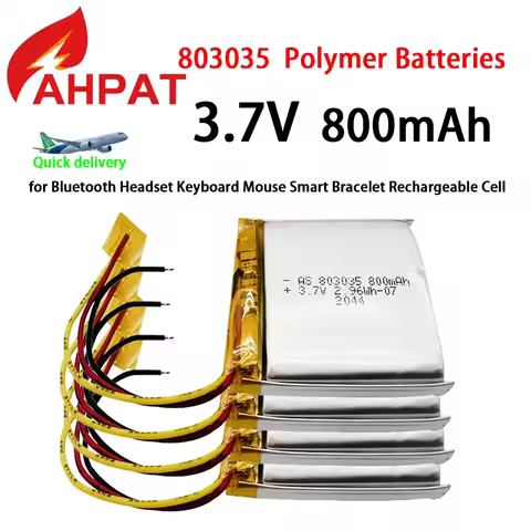 803035 3.7V 800mAh Lithium Polymer Lipo Rechargeable Battery For MP3 MP4 MP5 GPS Mobile Phone Camera
